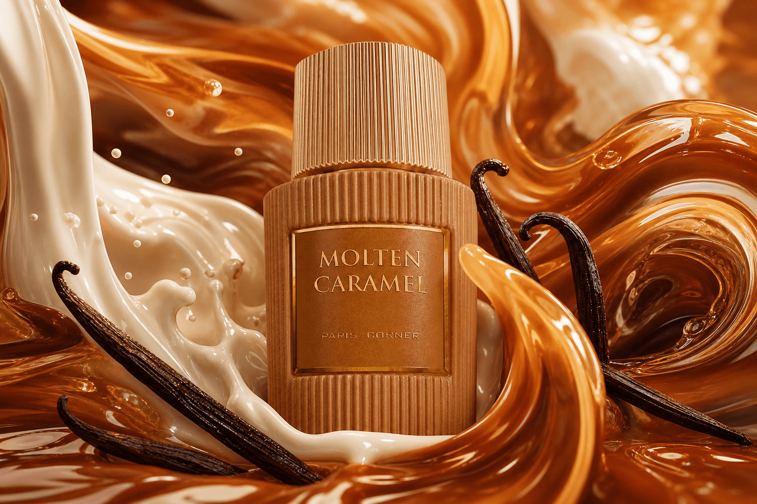 Paris Corner Molten Caramel illusztrált parfümkép